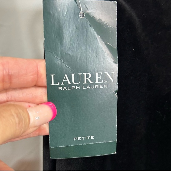 Ralph Lauren Black Pants Size Petite 10 NWT - Picture 3 of 7